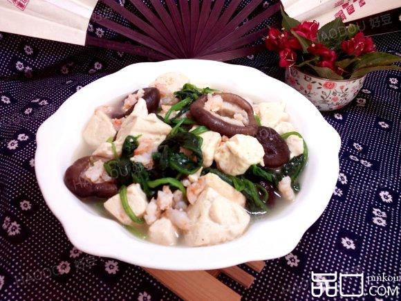 菠菜虾泥豆腐汤