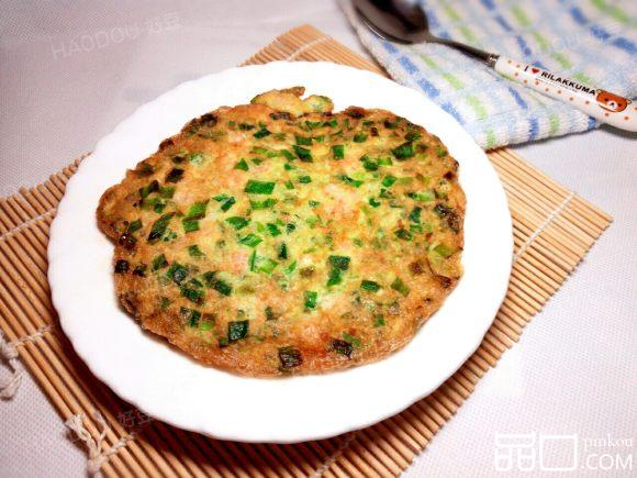 虾泥鸡蛋饼