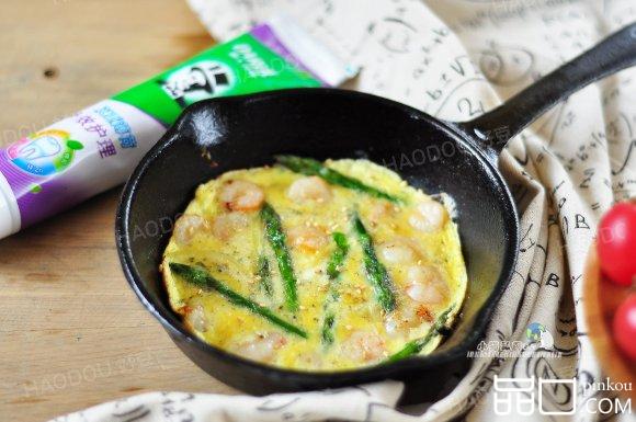 芦笋虾仁蛋饼#多效护