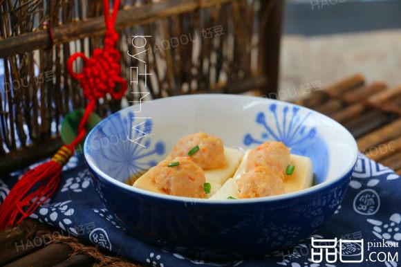 鲜虾肉末蒸豆腐