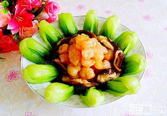 香菇油菜炒虾仁