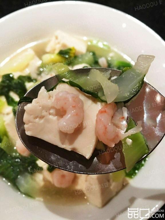 虾仁青菜豆腐羹