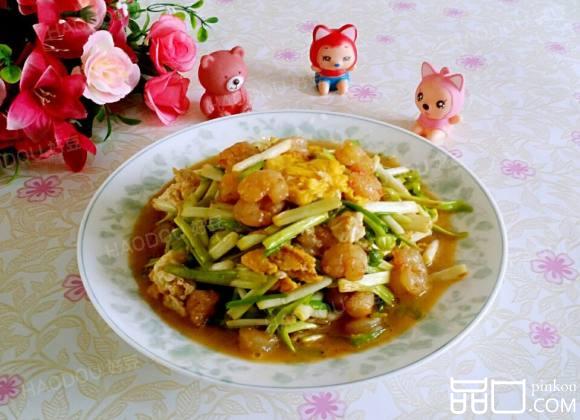 虾仁炒蒜苗