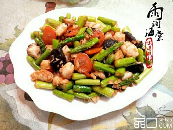 虾仁香菇炒芦笋