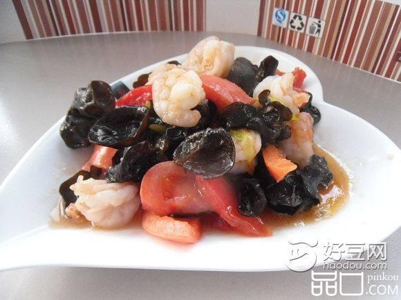 木耳番茄炒虾仁