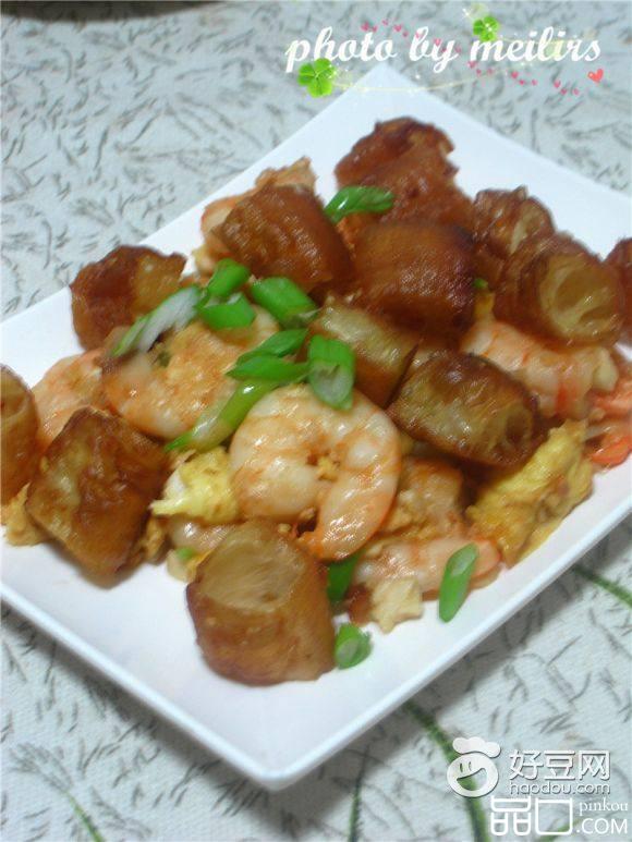 虾仁炒油条