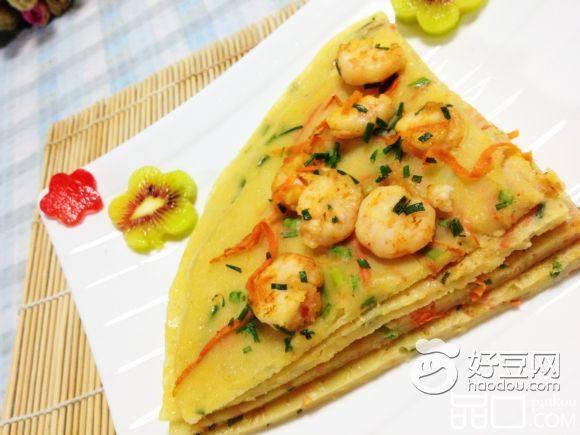 鲜虾胡萝卜椒盐煎饼
