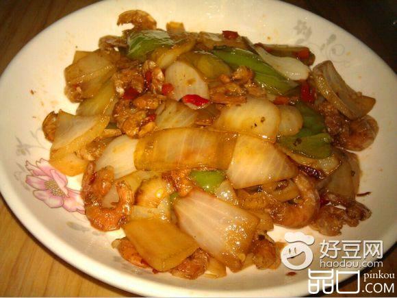 洋葱虾仁
