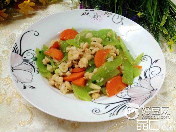 清炒虾仁莴笋片