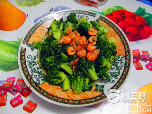 虾仁炒西兰花
