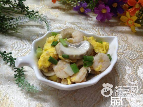 口蘑虾仁炒鸡蛋
