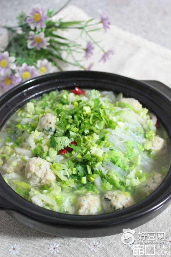 白菜肉丸粉丝汤