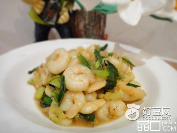 大葱烧虾仁