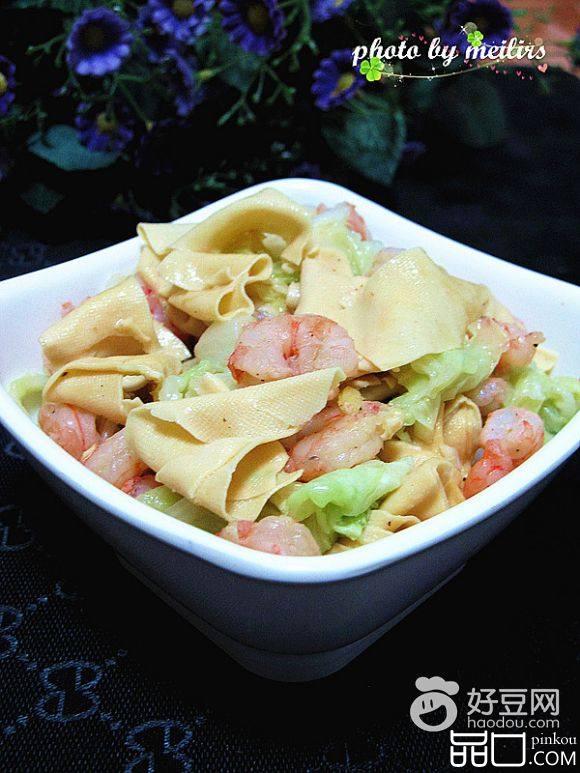 豆皮炒虾仁