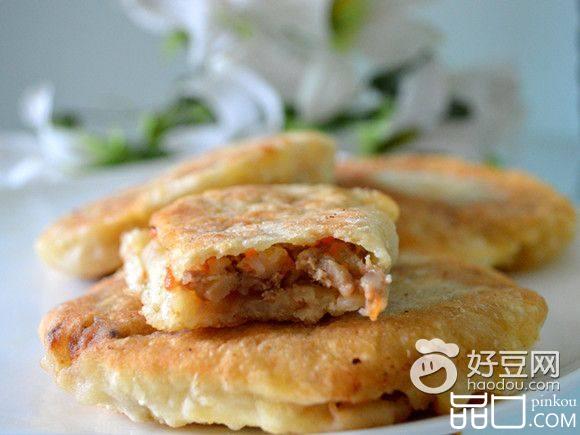 香菇猪肉虾仁馅饼