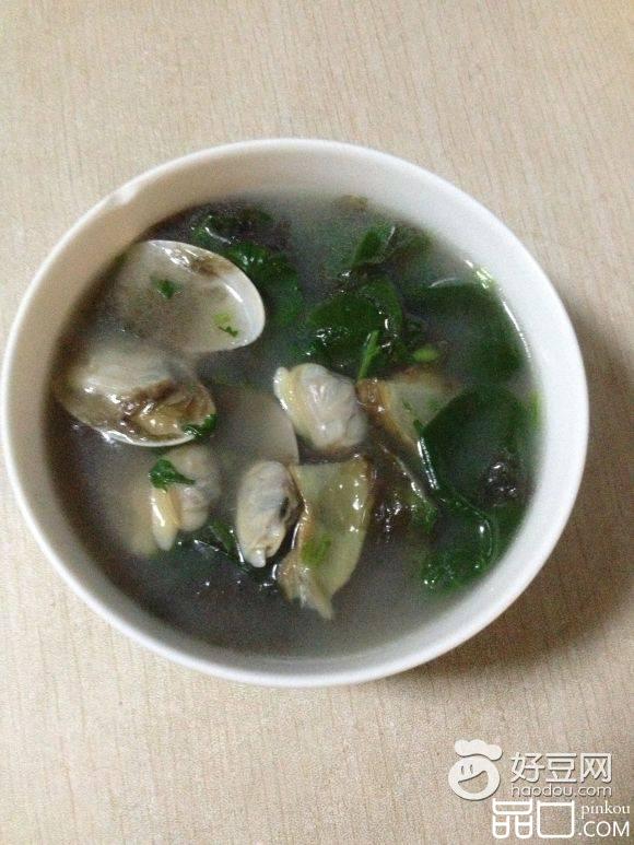 蛤蜊紫菜菠菜汤