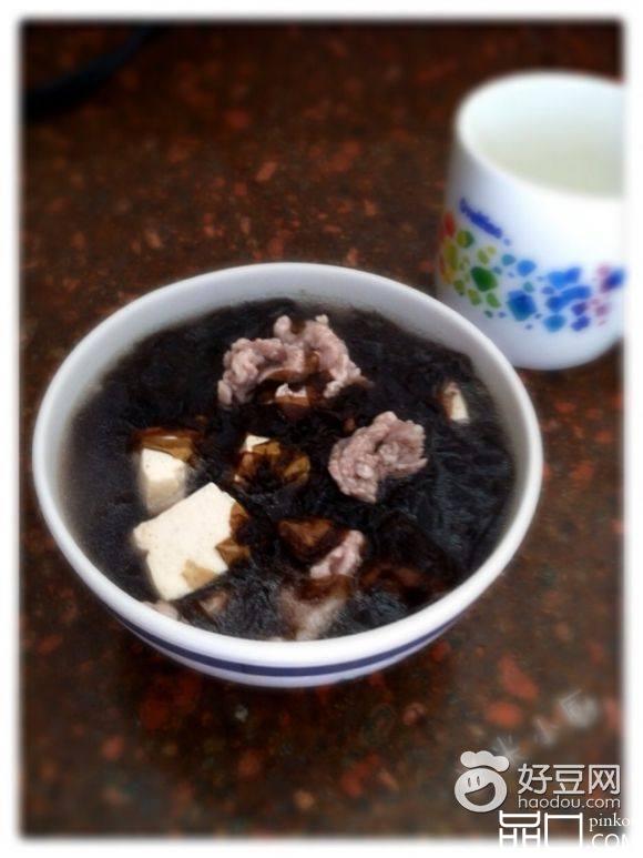 紫菜豆腐肉片汤