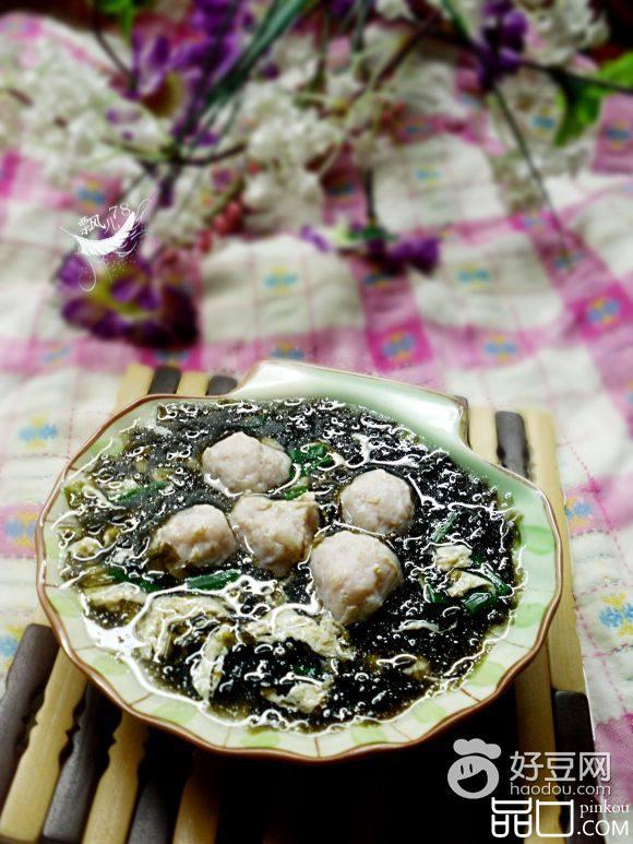 肉丸紫菜蛋花汤