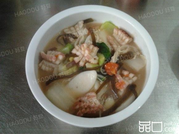 海带鱿鱼煮白果