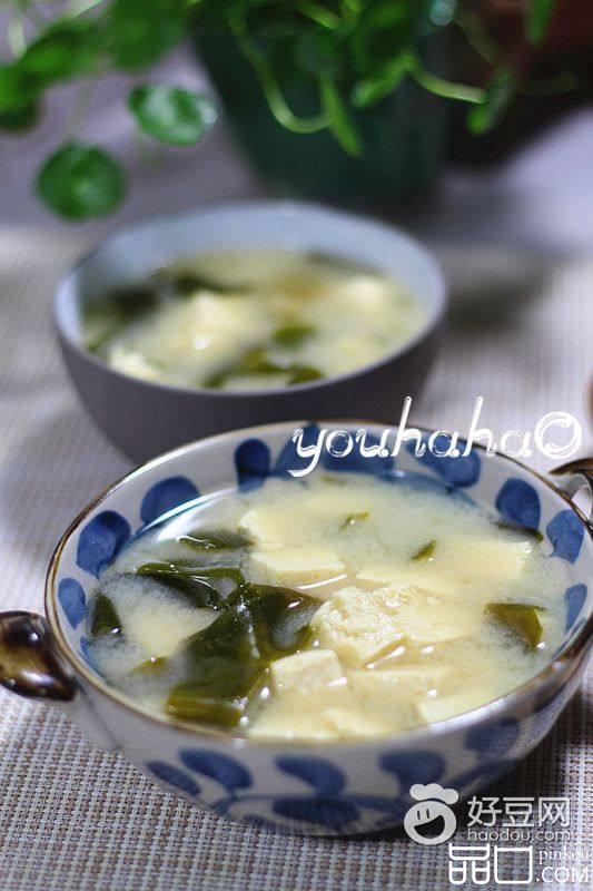 日式豆腐海带味增汤