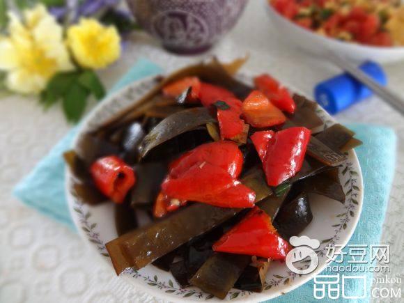 红椒炒海带