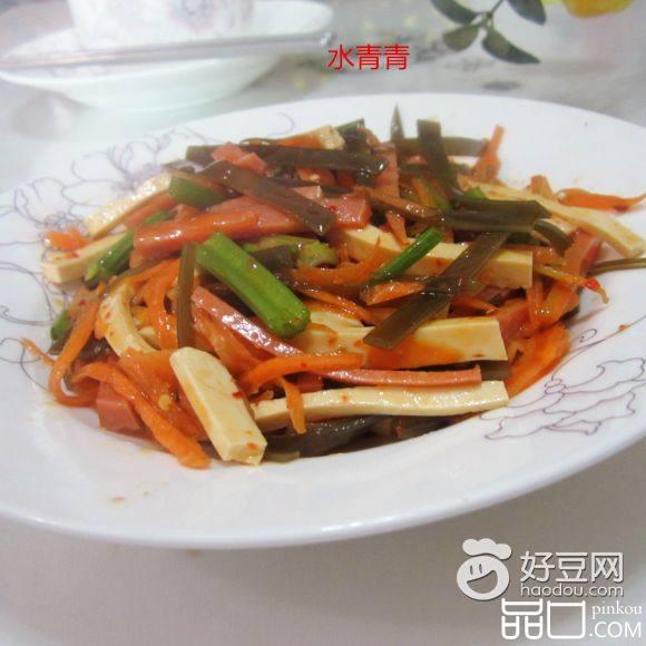 鱼香烤肠海带豆腐丝