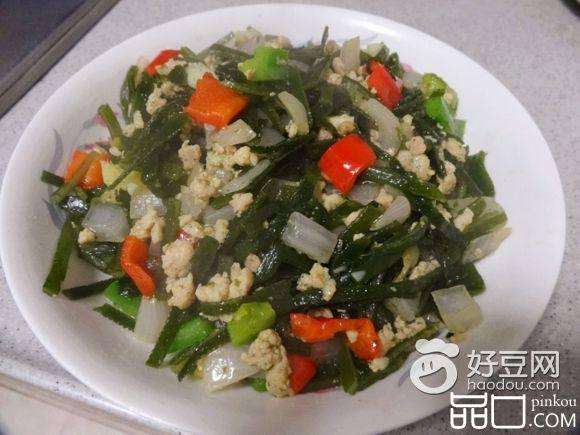 海带炒肉糜