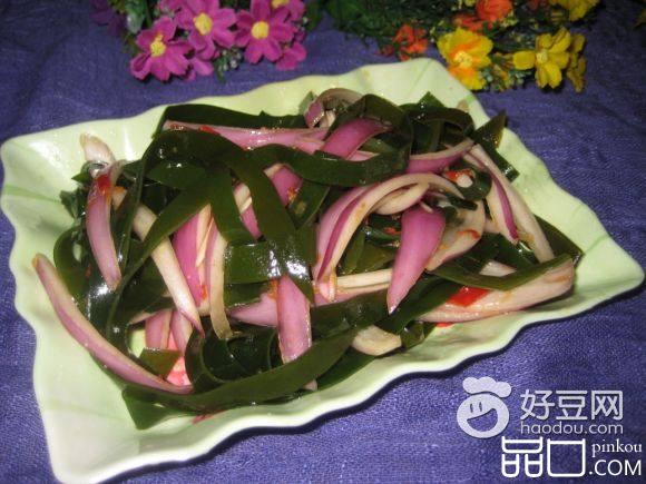 凉拌海带洋葱丝