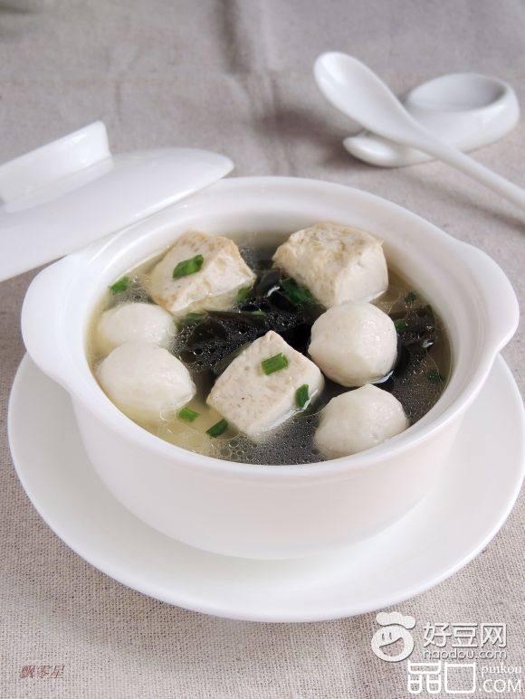 海带豆腐鱼丸汤