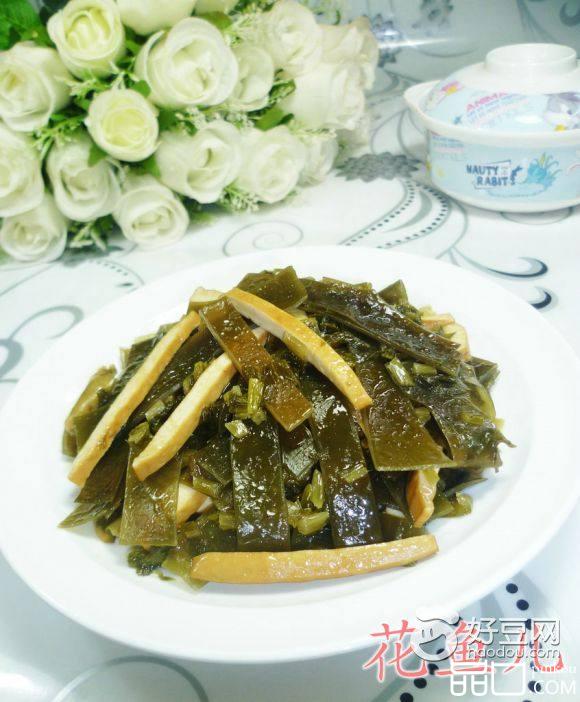 咸菜香干炒海带