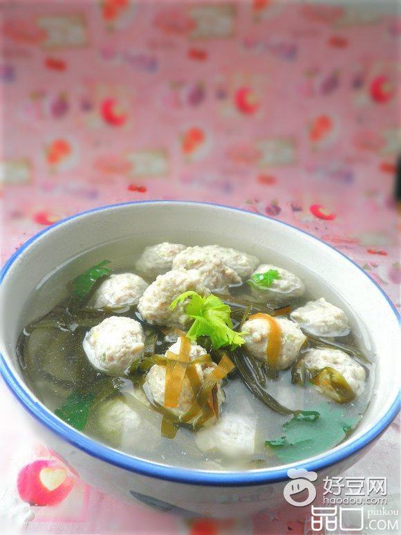 海带肉圆汤