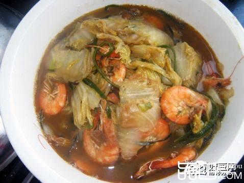 白菜海带炖大虾