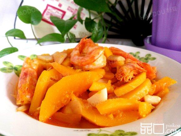 南瓜鲍菇开背虾