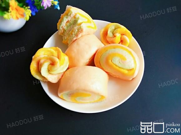 小清新蔬菜汁馒头卷