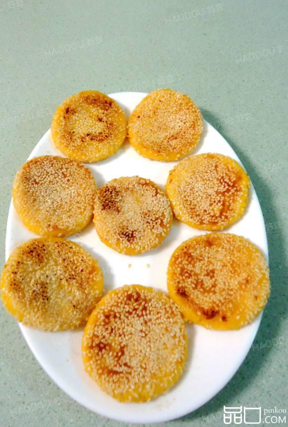 芝麻红豆沙馅南瓜饼