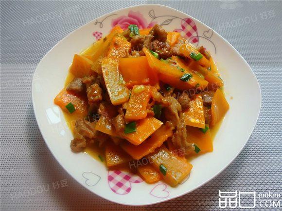 南瓜炒瘦肉