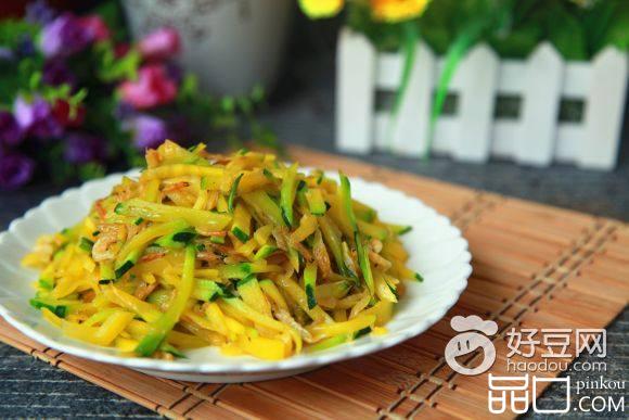 虾皮炒南瓜丝