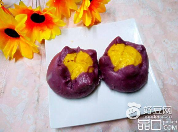 紫薯南瓜开花馒头