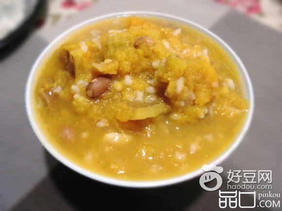 南瓜花生粥