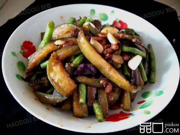豆豉炒茄子豇豆