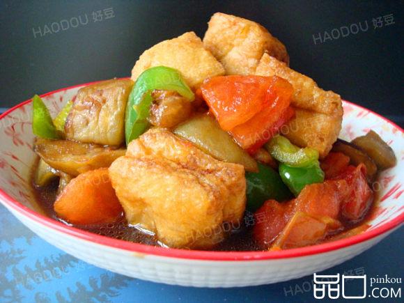 油豆腐烧茄子