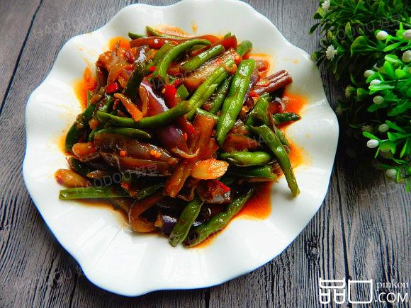 豆角辣烧茄子