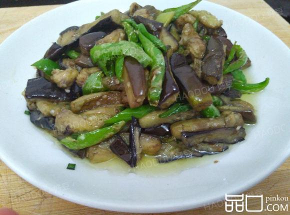 青椒炒茄子条