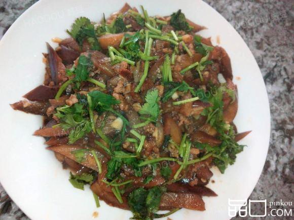 肉末酱香茄子条