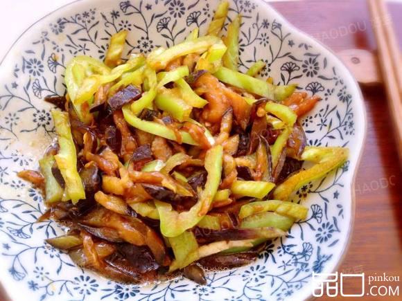 青椒炒茄子丝