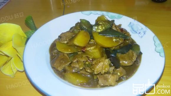 肉片焖土豆茄子