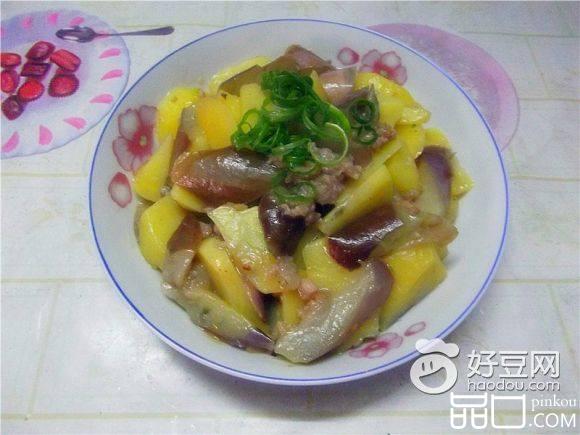 土豆肉末烧茄子