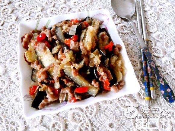 茄子羊肉末