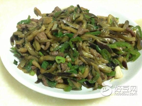 茄子丝炒肉