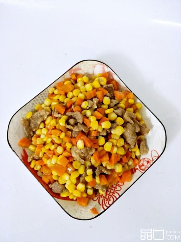 玉米胡萝卜炒肉